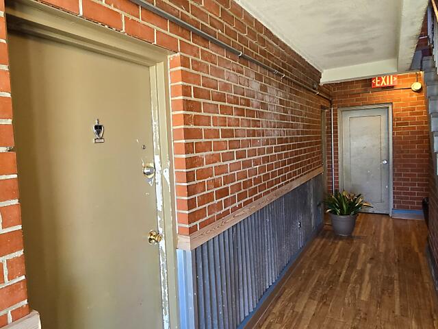 Brick corridor and entryway detail